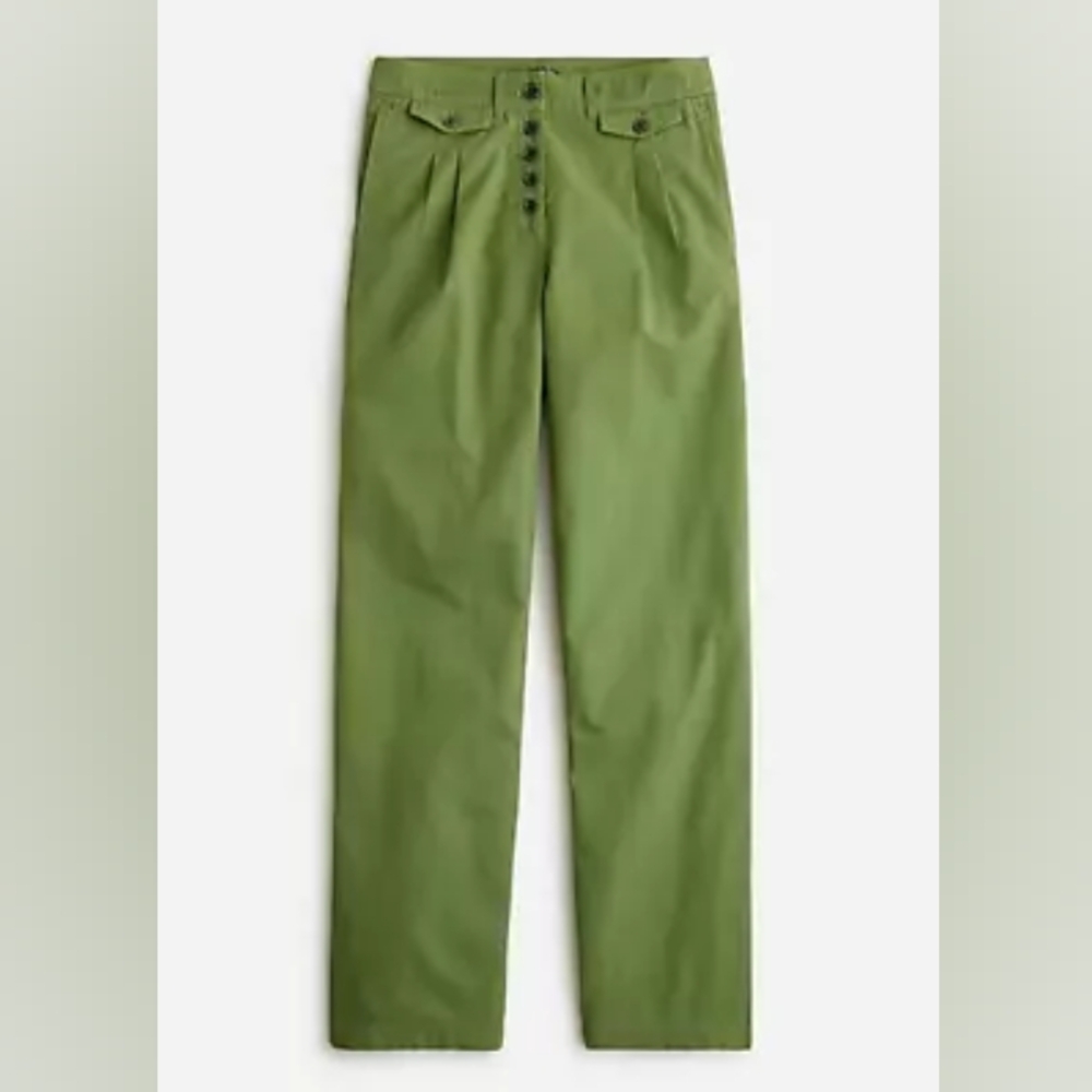 J.Crew Green High-Waisted Pants